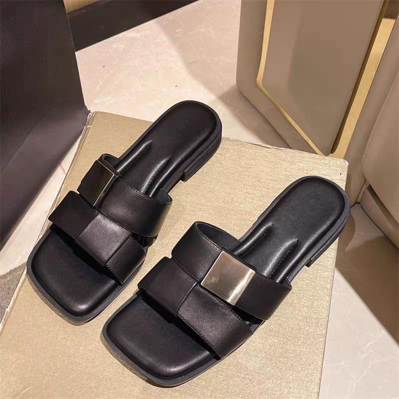 

Летние римские женские шлепанцы Новинка 2025 Мода Открытый носок Ремешок с пряжкой Балетки Шлепки Обувь Женские Уличные Повседневные Пляжные туфли Сандалии 40 чёрный