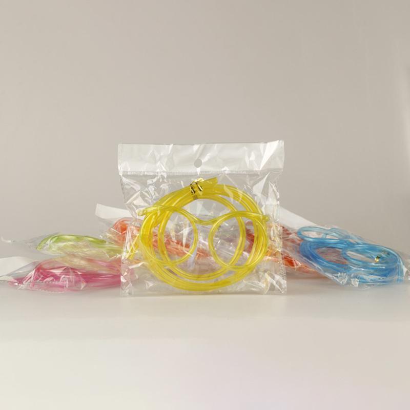 Straw Glasses Funny Soft PVC Glasses Flexible Drinking Straws Kids Party Supplies Bar Supplies Creativity Toy Kids Gift Cup Holders 5