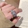 Elegant Adjustable Sparkling Ring for Women - Trendy, High-End Design, Stylish Open Index Finger Ring