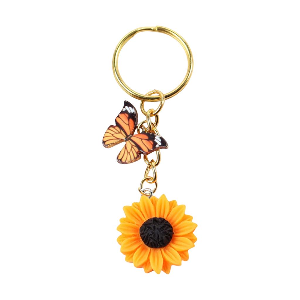 Portachiavi Versatile Girasole Perfetto Per Borse Chiavi O Oggetti Personali In Artigianato di Resina