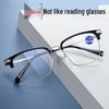 Classic Retro Half-Frame Anti-Blue Light Reading Glasses for Men and Women