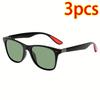 3 PCS Fashion Retro Metal Square Frame Sunglasses Men Ladies 's  Sunglasses Anti-Glare Retro Eyewear UV400