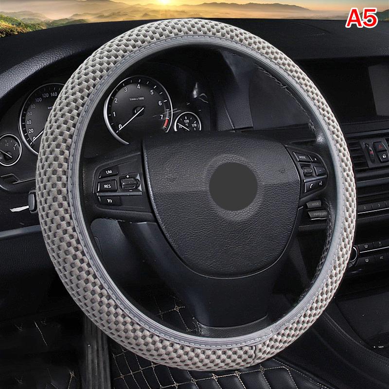 Universal Car Steering Wheel Protective Cover Breathable Elastic Band Anti Slip Flax Suitable 38Cm Four Seasons