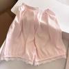Soft and cute princess-style pink pajamas for women, shorts, and cardigan two-piece set, girls' dorm loungewear