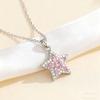 Korean‑Style Fashion Love‑And‑Five‑Pointed‑Star Pendant Women Necklace, New Versatile Zircon Micro‑Inlaid Stylish Women Jewelry
