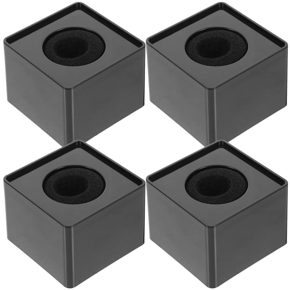 

Lurrose Флаг для микрофона, квадратная кубическая форма, станция для микрофона, логотип, трапециевидная станция для микрофона для интервью, KTV-репортеров, ведущих, набор из 4 штук