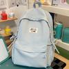 Schoolbag soft solid color soft waxy student small schoolbag girl daily class weekend girlfriend travel backpack