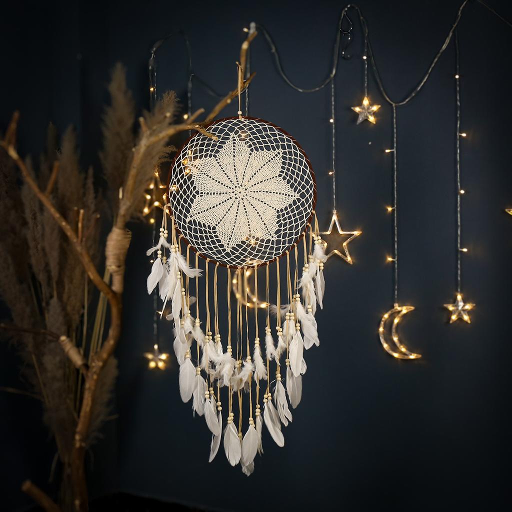 Bohemian Large Dream Catcher Handwoven Feather Dream Catcher Interior Decoration Dream Catcher
