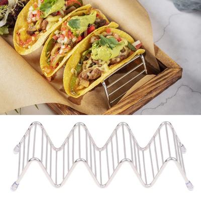 Držák na tacos Multifunkční stojan na palačinky Stojan na jarní závitky Stojan na hot dogy Nerezový stojan odolný proti korozi Servírovací stojan na svačiny Party talíř