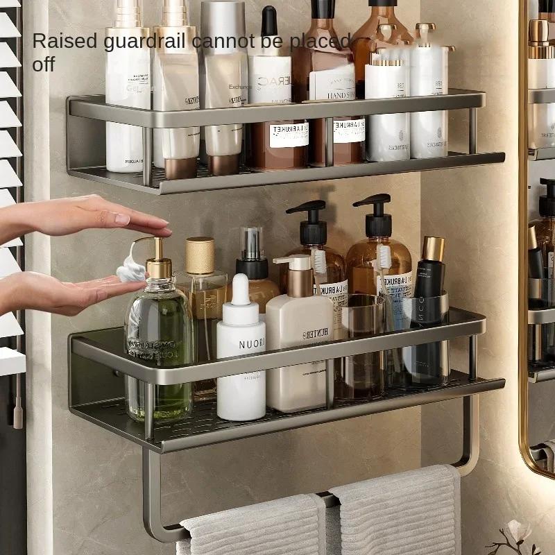 Black Bathroom Shower Room Storage Rack Toiletries Shelf Storage Is Perfect For Bathroom Item Storage