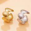 Ocean Resort Style Shell & Animal Design 18K Gold-Plated Stainless Steel Ring