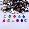 100 Pcs Beautiful Color 10mm Semi-circular Phone Case Decoration Flat Back DIY Jewelry Decoration Crystal Rhinestone