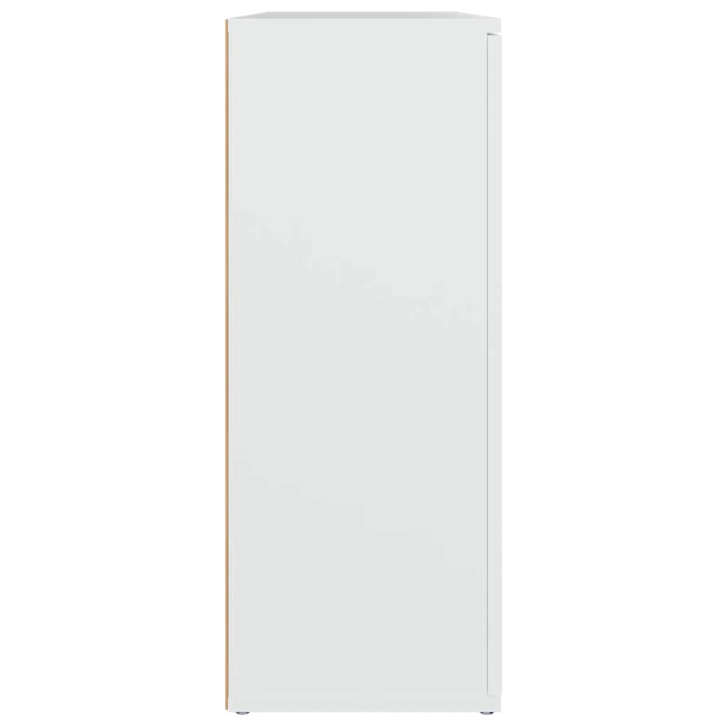 Vidaxl Cabinet, White, 91X29.5X75 Cm, Wood-Based Material