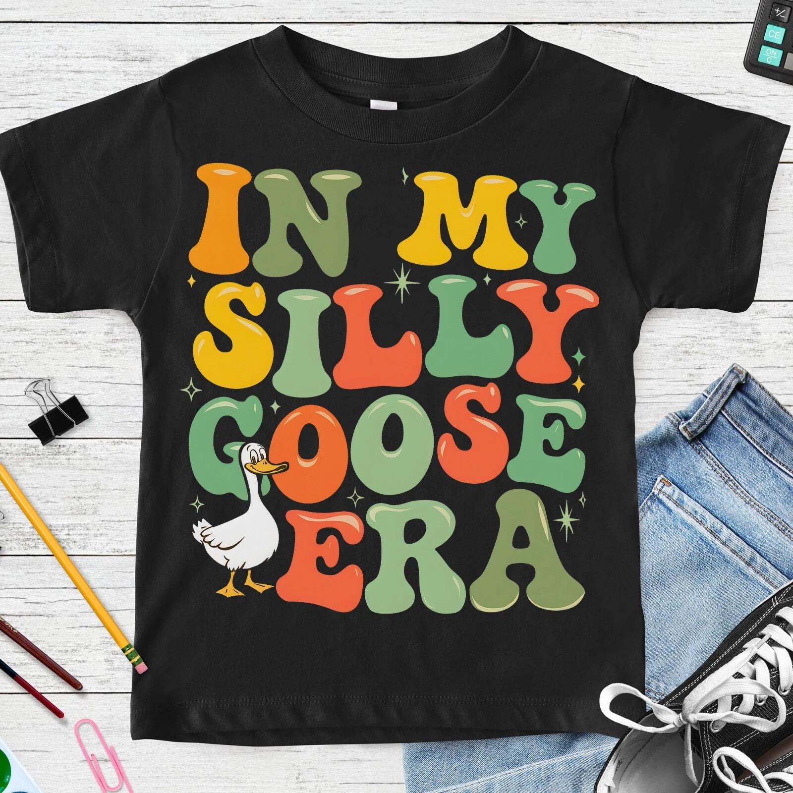 In My Silly Goose Era Baby Jersey, Cute Toddler Tee, Funny Kid T-Shirt S