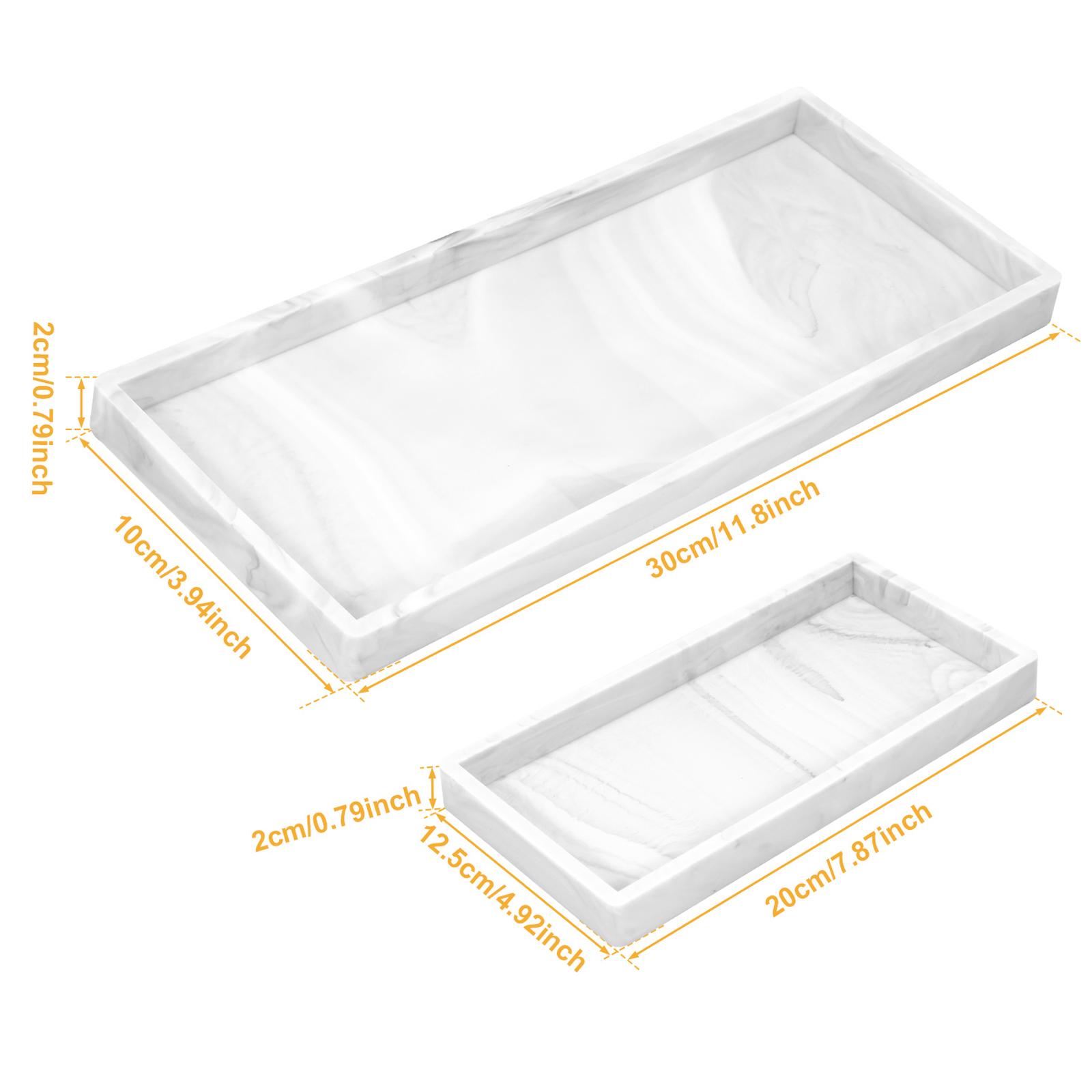 

2/5Pcs Bathroom Counter Tray Silicone Vanity Storage Tray Hand Sanitizer Shampoo Kitchen Sink Dish Soap Sponge Organization