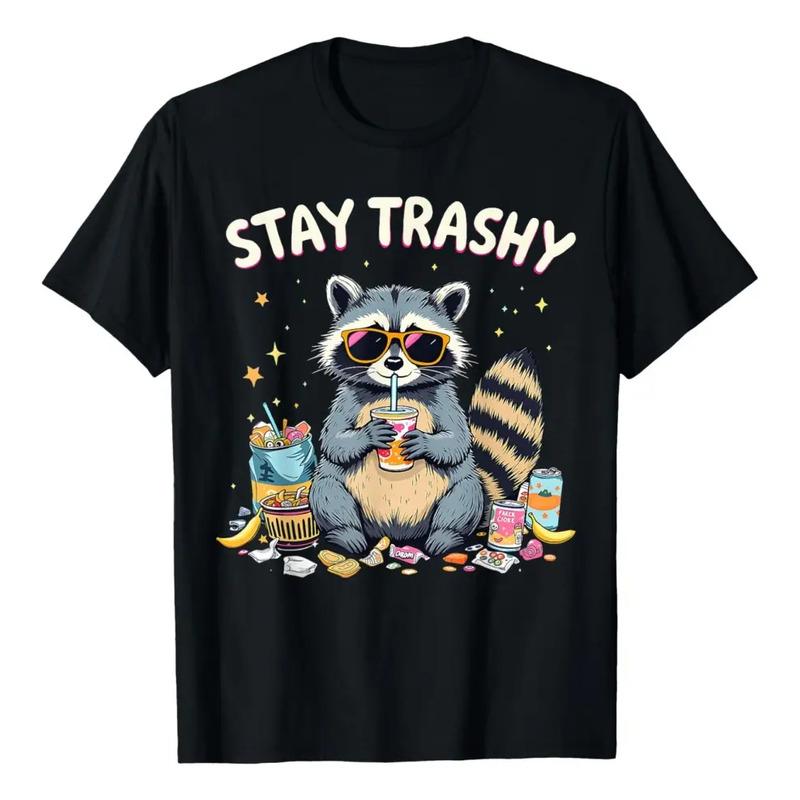 Camiseta Divertida Con Dise?o De Mapache De Stay Trashy S