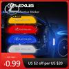 Interieurstickers 4 Stuks Auto Deur Reflecterende Stickers Veiligheidswaarschuwing Markering Voor F SPORT Plug-in Hybride ES UX 300e GS GX IS LBX