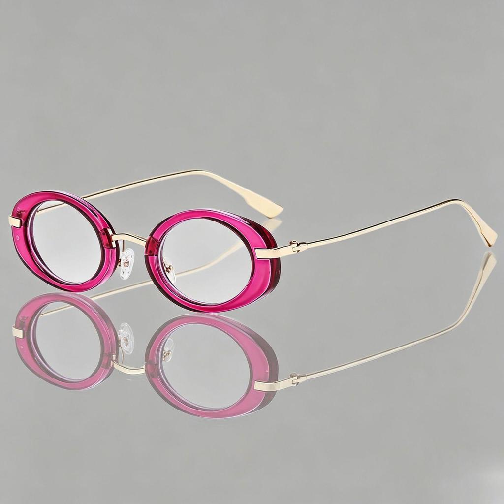Occhiali da Sole Ovali Retro Transfrontalieri: Stile Europeo & Americano Telaio in Metallo alla Moda Sfilata di Moda 89261