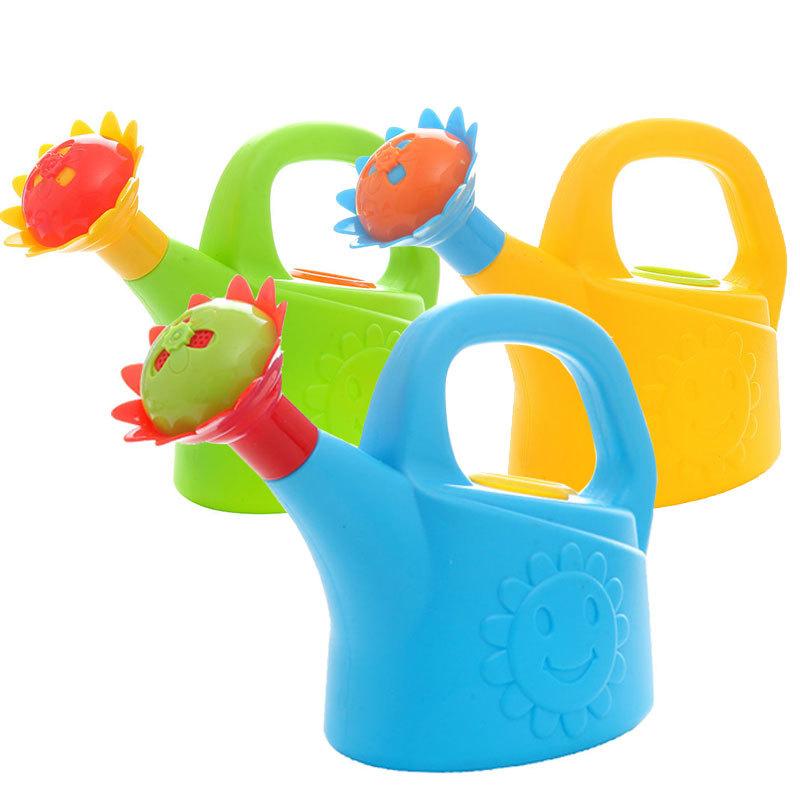 Colorful Kids Watering Can Toy Cute Mini Plastic Beach Sand Bath Playing Tool Outdoor Garden Watering Toy for Toddlers Gift