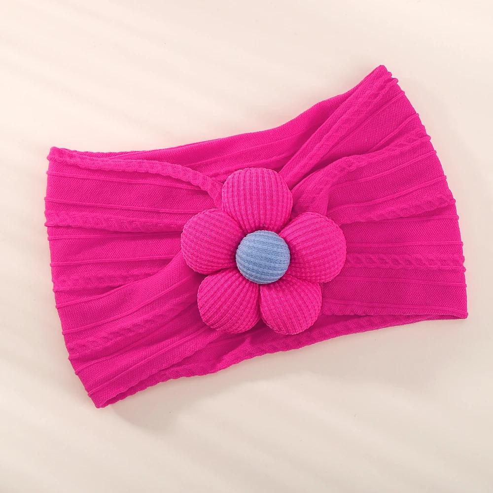 

Soft Nylon Headscarf Astique Suitable for Newborn Baby Girl Flower Headband Elastic Hairband Turban Toddler Hair Accessories