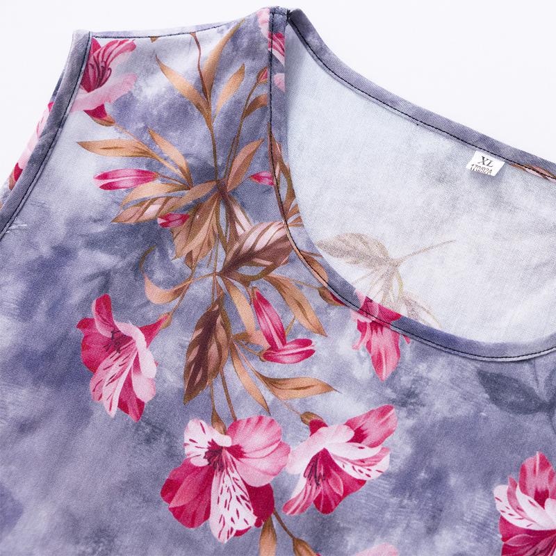 Elegant Sleeveless Dresses for Women Clothes Loose Plus Size Vintage Summer Long Dress