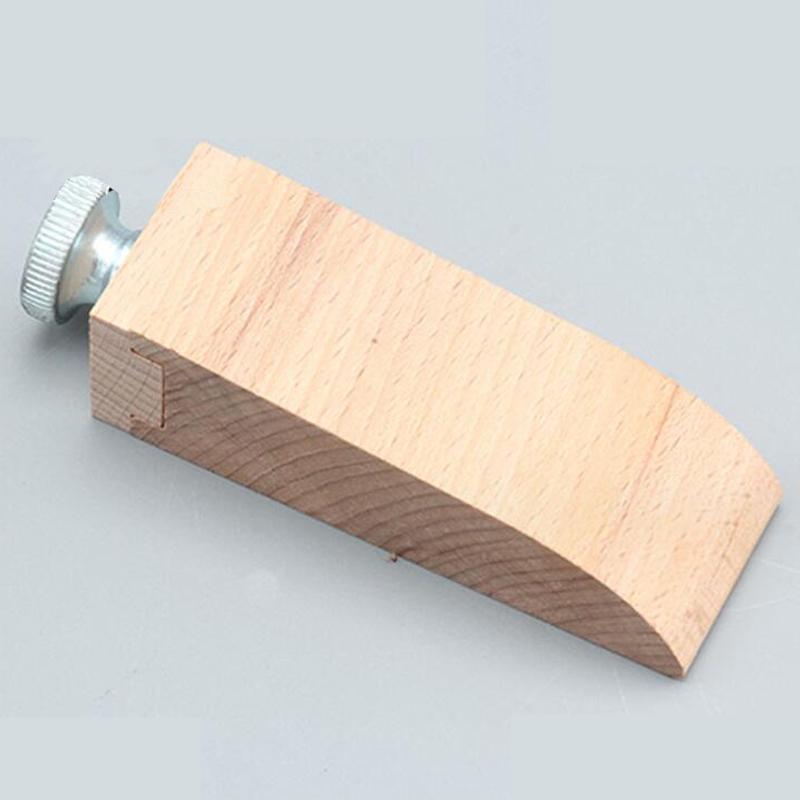 Beech wood sandpaper polishing block, handmade leather edge sealing, polishing sandpaper clip, diagonal wedge shaped square