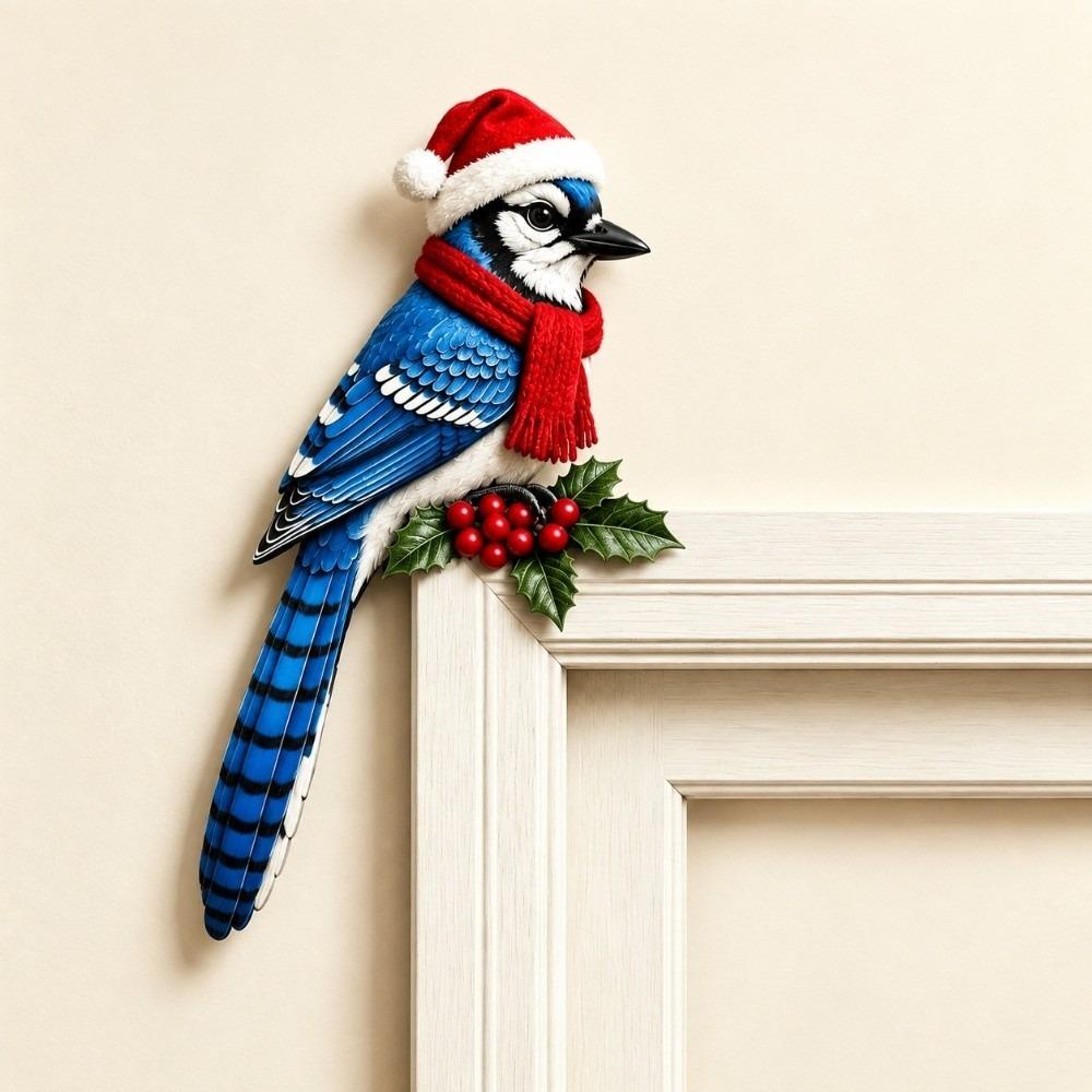 Wooden Door Topper Decor Corner Fit Animal Door Decor Rustic Door Hanging Ornaments  Bird Lovers