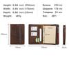 A5 Crazy Horse Leather 6-Hole Binder Notebook Cover for Study & Office, Multifunctional Genuine Leather Journal Cover