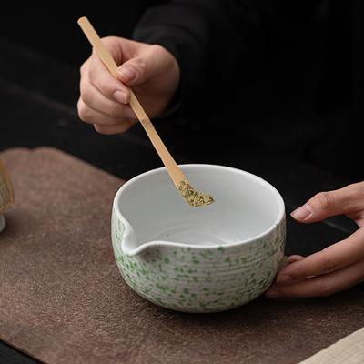 Japanisches Matcha-Set Handgefertigt Zuhause Leicht zu reinigende Schale Bambusbesen Teelöffel Teesets Teezubereitungswerkzeuge Zubehör Zeremonie Geschenk