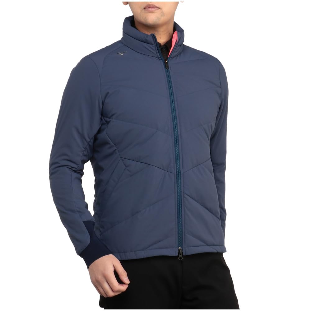 Mizuno Breath Thermo Tech Lining Blouson with Mizuno Move Tech Sea Navy Heat-Generating Material, E2MEB507, Men's,