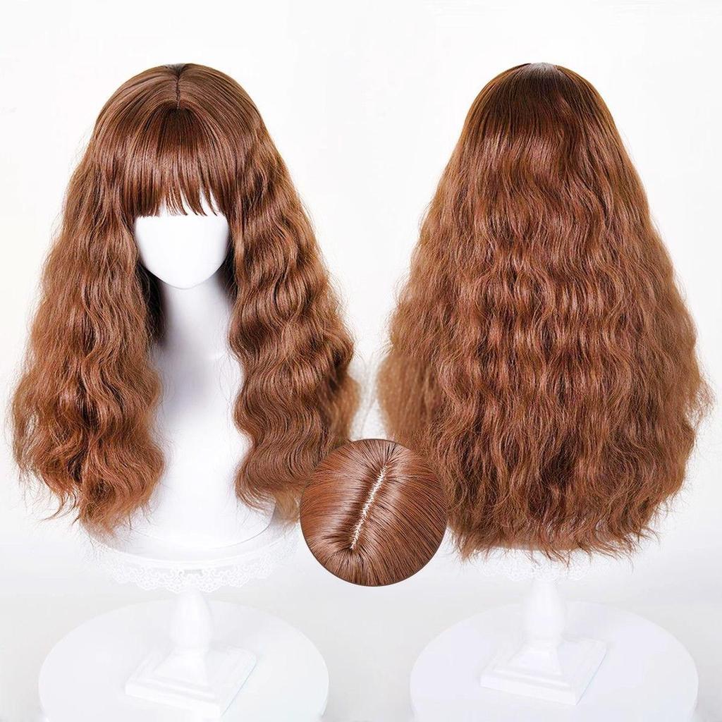 Hermione Wig Girl Cosplay Light Brown Long Curly Woolly Curls Natural Voluminous Full-Head Harry Potter Wig