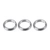 50pcs Fishing Stainless Steel Snap Split Ring Lure Tackle Connector (10#)