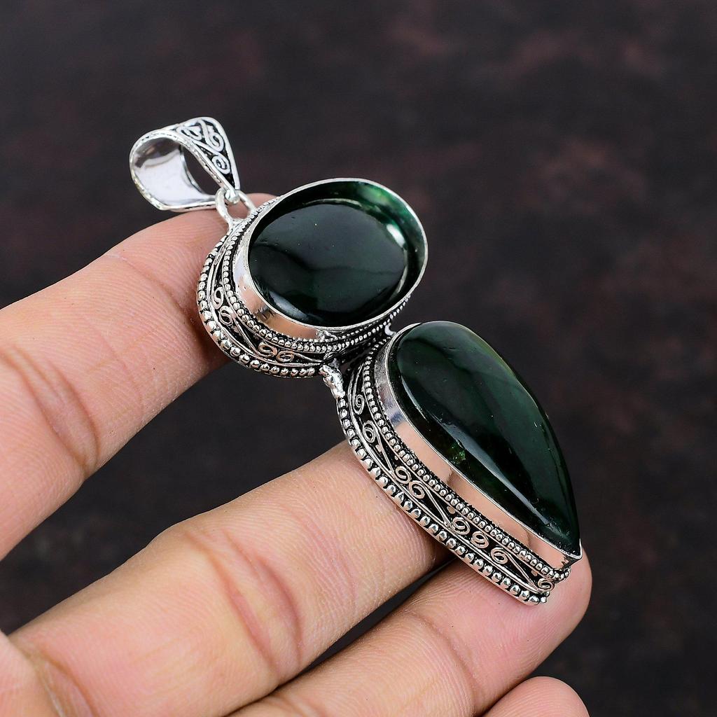 Green Fire Labradorite Pendant Top Quality Gemstone Pendant 925 Sterling Silver Pendant Handmade Jewelry Wedding Gift Dainty Vintage Pendant