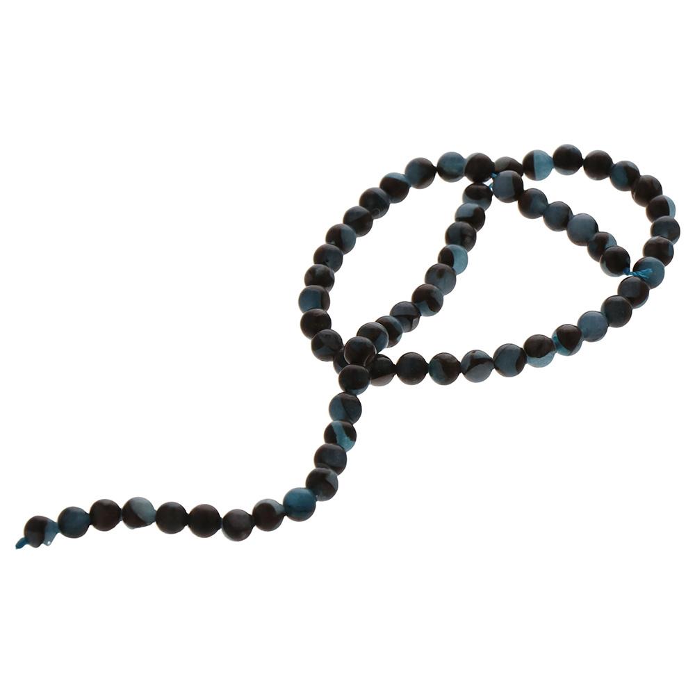 

63 шт. 6 мм голубые перегородчатые бусины для рукоделия с агатом и натуральными камнями, брелки для ключей