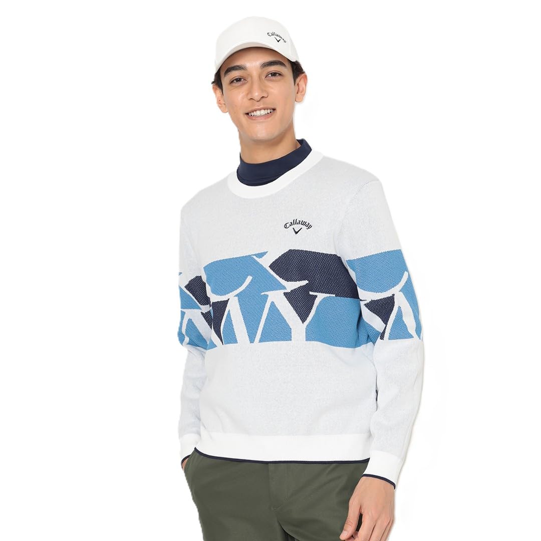 

Callaway Long Sleeve Crew Neck Sweater with Logo Jacquard and a Mature Design for Golf Men s (C25218102)