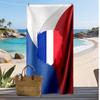 France Football Print Beach Towel Quick Dry Super Absorbent Soft Bath Towel for Swimming Beach Travel Fan Souvenir Gift