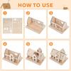 Uonlytech 1 Set Diorama Puzzles for Adults Adult Puzzle Wooden Jigsaw Puzzles Wooden Puzzle for Adults Wooden House Model Assembly House Puzzle Funny