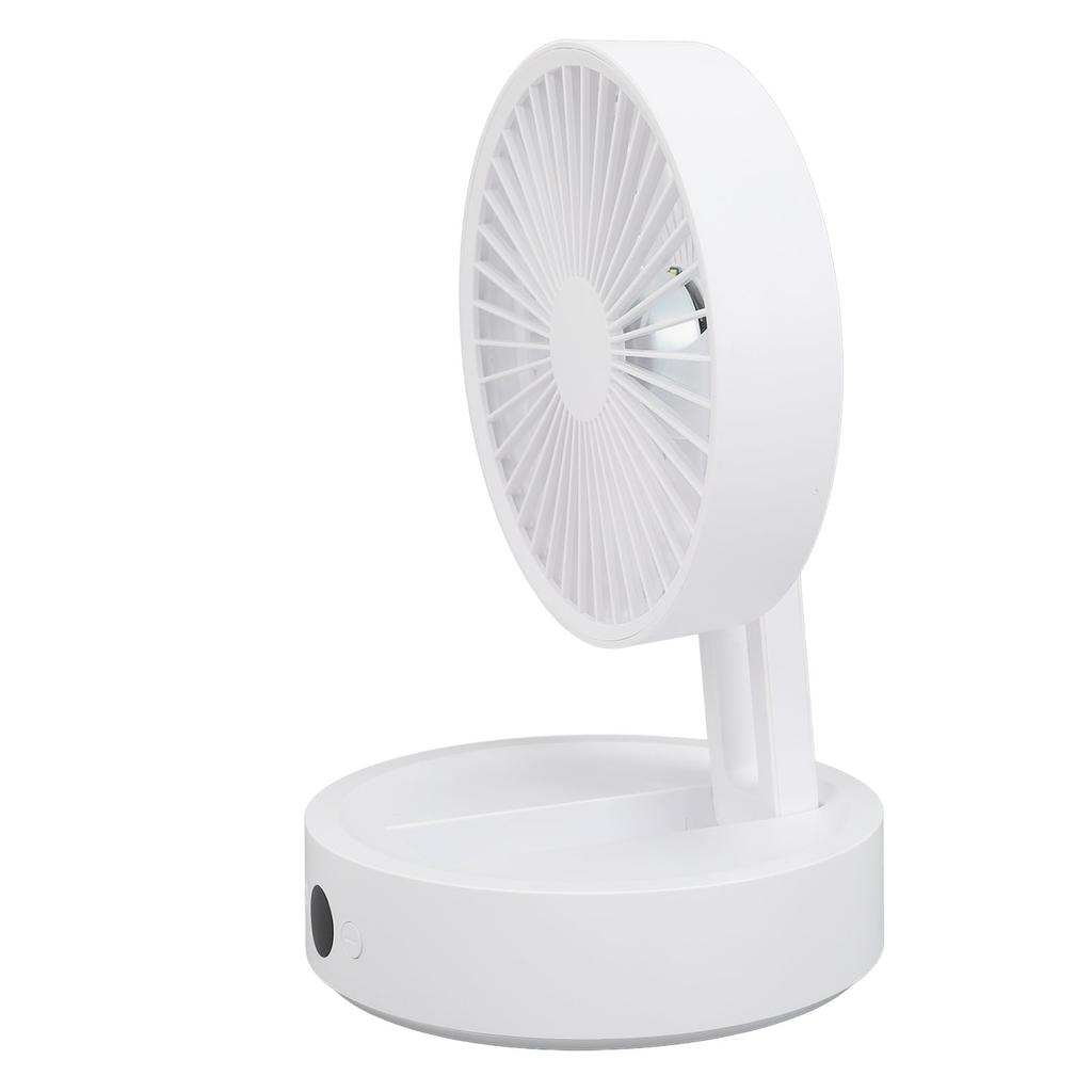 Foldable Desk Fan 3 Speeds Digital Display USB Rechargeable Remote Control Oscillating Desktop Fan with Night Light for