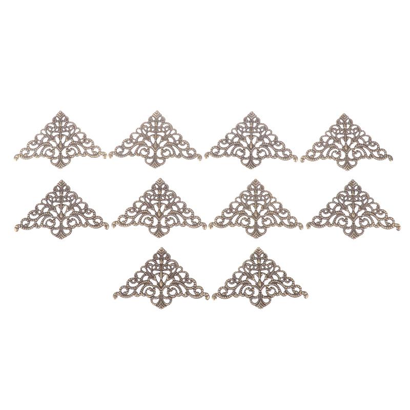 

10 шт. металлический декоративный уголок, защитный уголок для книги, фотоальбома, рамки, ювелирного сундука, подарочного винного деревянного ящика бронзовый