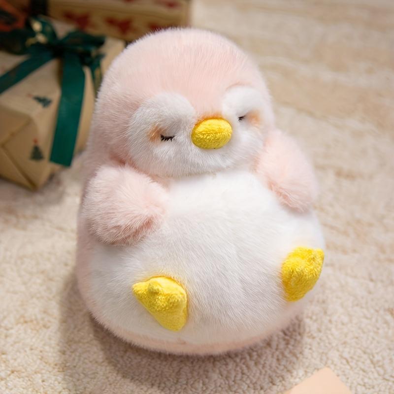 1 шт. премиальная милая круглая плюшевая игрушка-пингвин, милая толстая плюшевая кукла-пингвин, мультяшное плюшевое животное-пингвин розовый