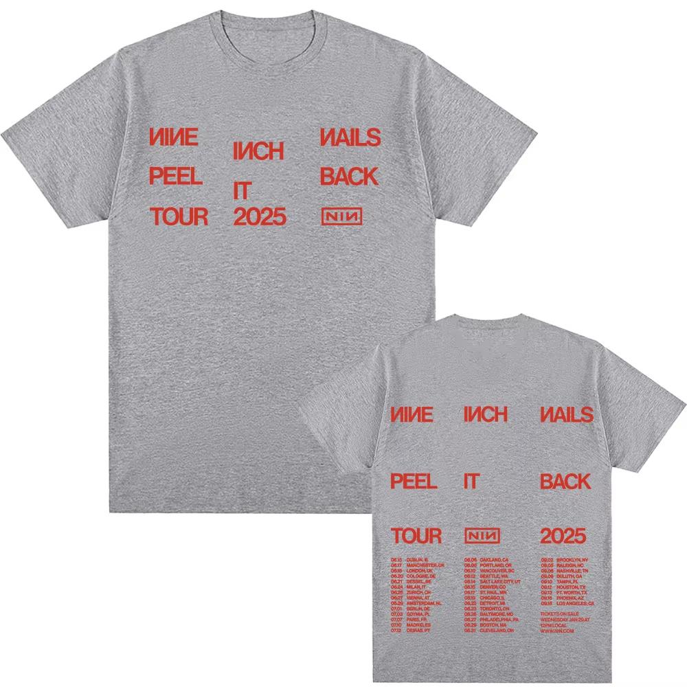 T-shirt Nine Inch Nails Peel It Back Tour Uomo Donna T-shirt Estive High Street T-shirt Cotone Alta Qualità Abbigliamento Morbido