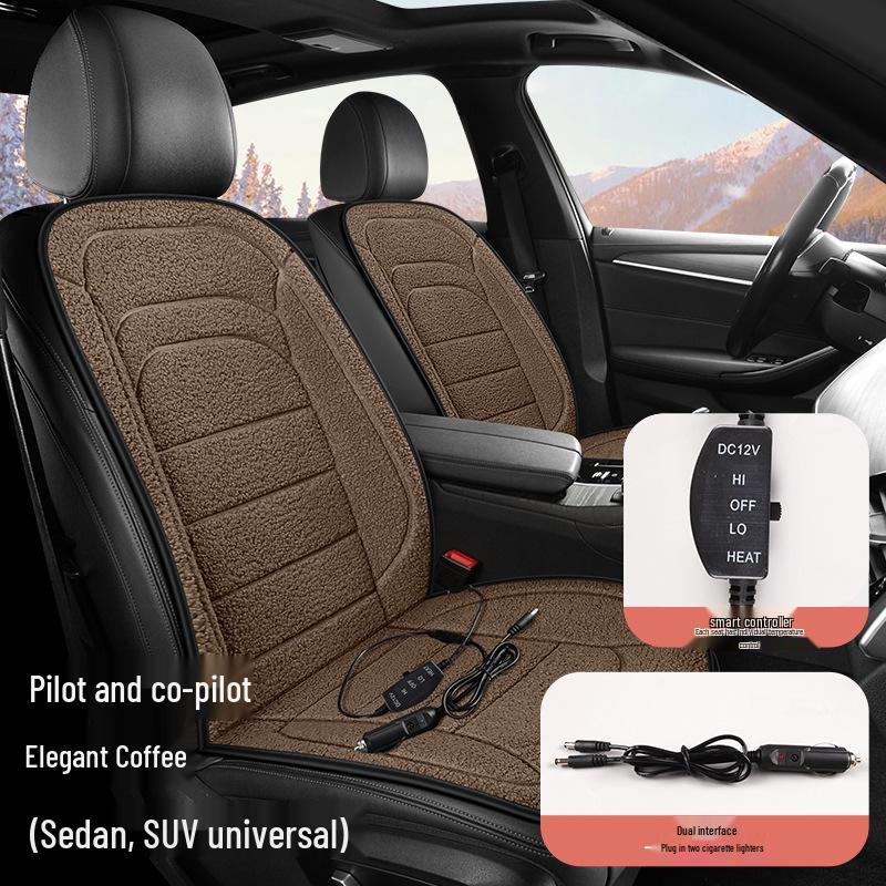 Graphene Heated Winter Car Seat Cushion with Multi-Level Temperature Control & Non-Slip Design