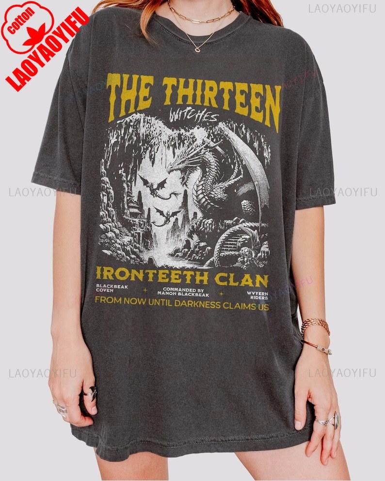 The Thirteen Throne of Glass TShirt Manon Blackbeak Ironteeth Witches Dorian Haviliard SJM Merch Terrasen Bookish Cotton Shirt