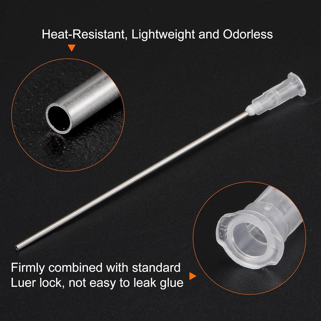 10cm Blunt Tip Dispensing Needles, Long Industrial Glue Applicator Needles for Syringe DIY Craft Liquid Dispensing