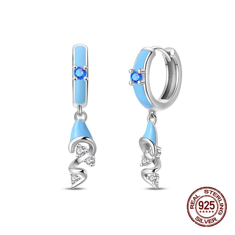 Stud Earrings For Women Copper Colorful Starfish Shell Sparkling Butterfly Luxury Fine Jewelry Girl'S Earrings