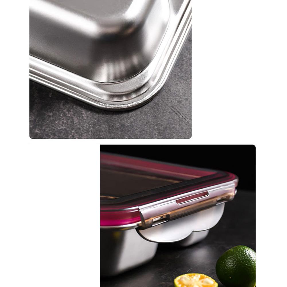 Boîte à déjeuner en acier inoxydable pour adultes Boîte Bento pour enfant Contenant alimentaire pour étudiant