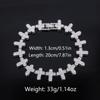 ZAKOL 20/50CM Iced Out Buling Rhinestone CZ Cross Tennis Chain Bracelet Necklace Set Women Men Fashion Hip-hop Rock Jewels