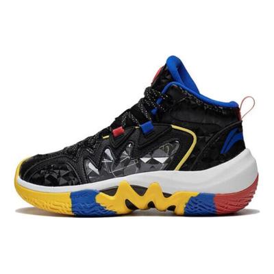 Li Ning Άνετα Αντιολισθητικά Απορροφητικά Κραδασμών Ανθεκτικά Μποτάκια Μπάσκετ Μέσης Αρτοποιίας Παιδικά Αθλητικά Παπούτσια Μαύρα YKBS086-3
