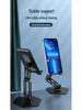 Foldable Metal Phone & Tablet Stand: Adjustable Height, 360° Rotation