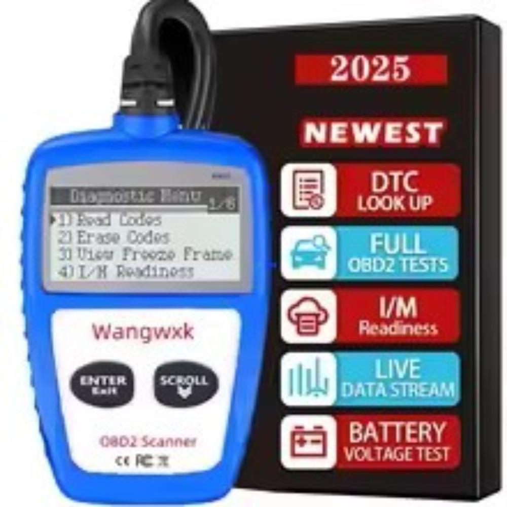 

Automotive diagnostic tool OBD2 code reader digital screen scanner OBD 2 multifunctional 16 pin universal fault code troubleshoo синий